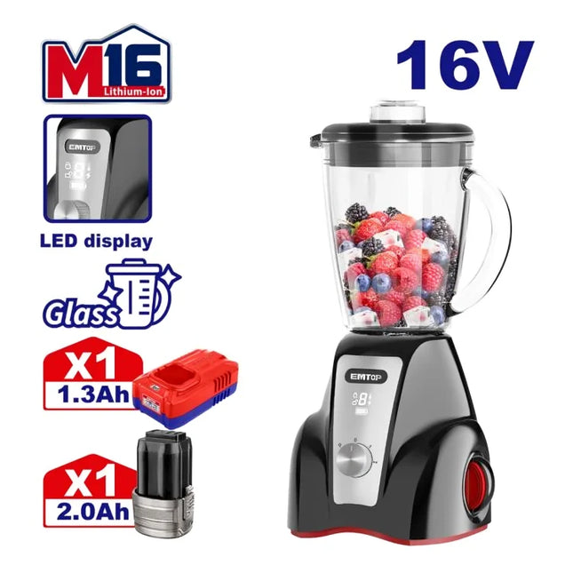 EMTOP EZZ5006K Home Food Blender – 16V Battery Powered
