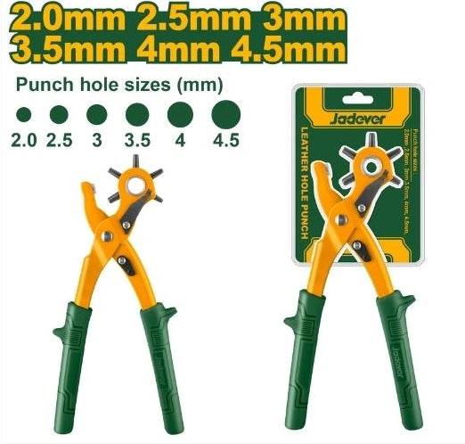 Jadever Leather Hole Punch (6 Sizes)