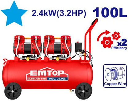 كومبريسور هواء سايلنت خالي من الزيت من EMTOP