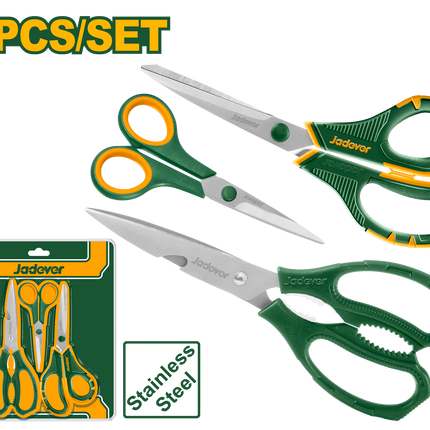  JADEVER 3‑Piece Multipurpose Scissors Set