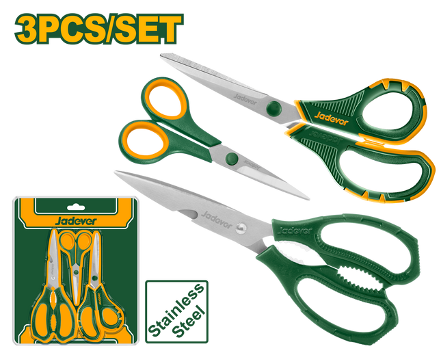  JADEVER 3‑Piece Multipurpose Scissors Set