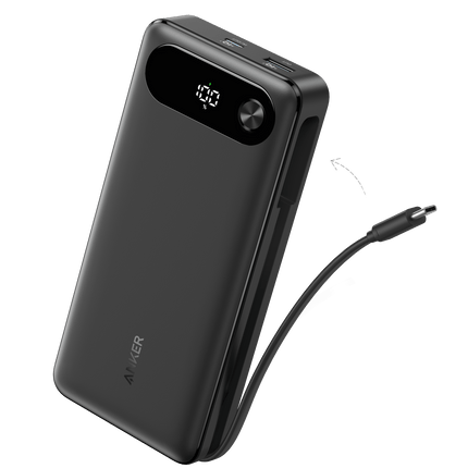 باور بانك Anker (20K, 87W، بكابل USB-C مدمج) — شاحن محمول 