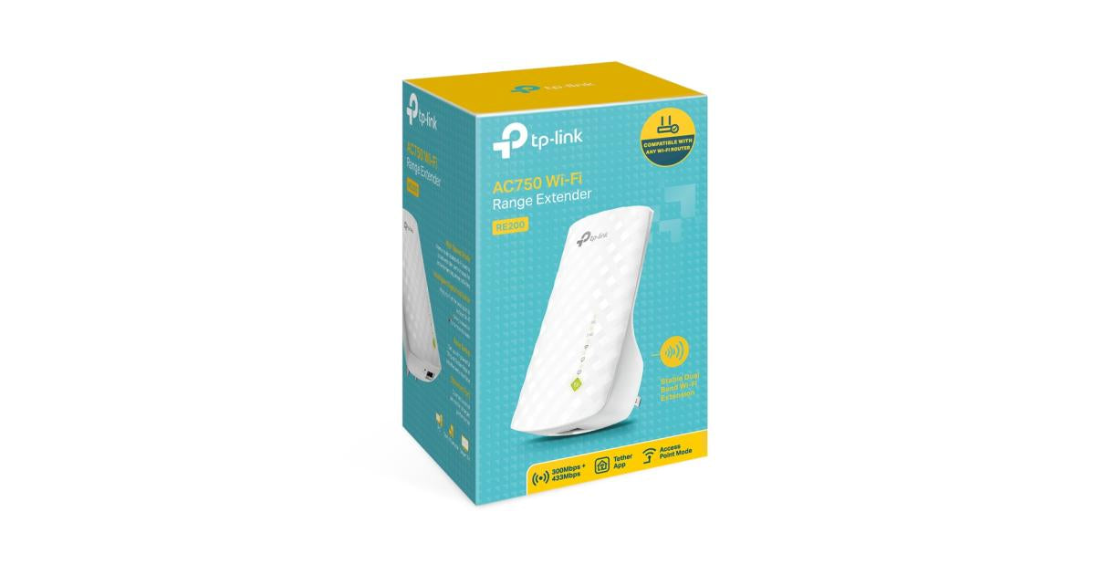 موسع نطاق واي فاي TP-LINK MESH AC750 مزدوج النطاق RE200 موسع نطاق واي فاي TP-LINK MESH AC750 مزدوج النطاق RE200