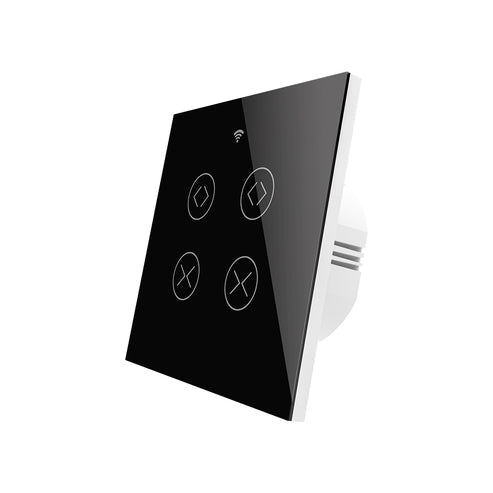 مفتاح ستارة ذكي يعمل باللمس ثنائي العصابة مزود بتقنية WiFi RF433 (أوروبي، أسود) مفتاح ستارة ذكي يعمل باللمس ثنائي العصابة مزود بتقنية WiFi RF433 (أوروبي، أسود)