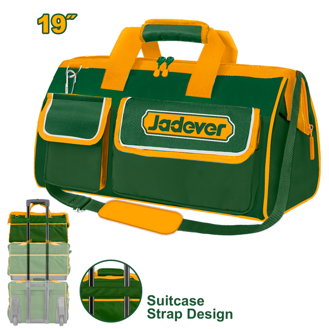 JADEVER 19″ Canvas Tool Bag (Heavy‑Duty)