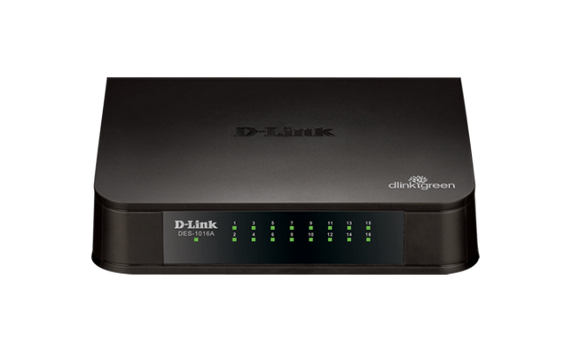 D-Link DES-1016A 16-port 10/100 Unmanaged Switch - U