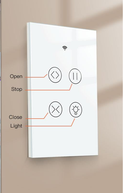MOES - WIFI Smart Switch - Curtains With Light - US Type - White