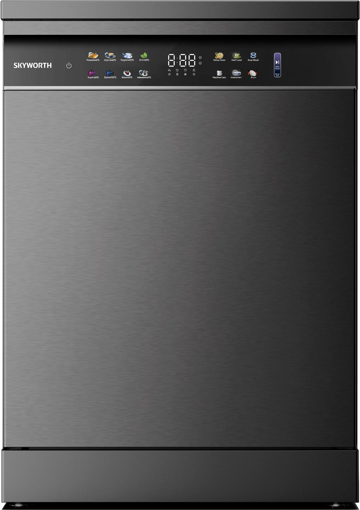 Skyworth Dishwasher 9 Programs A+++ Grey 3 spray 3 Baskets Touch control Skyworth Dishwasher 9 Programs A+++ Grey 3 spray 3 Baskets Touch control