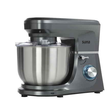 Sona Stand Mixer 6.5L 1300W 10 Speeds  Gray  3 Attachments For Kneading And Whipping