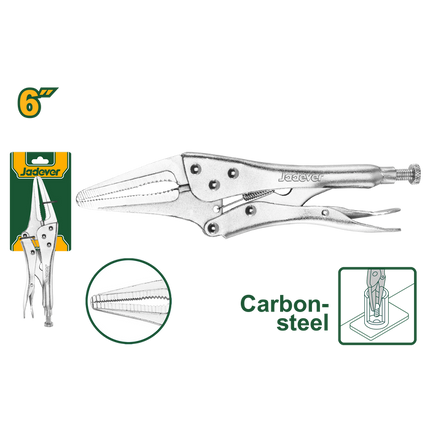 Jadever Long‑Nose Locking Pliers 6″