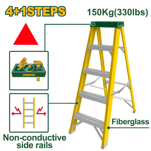 Jadever Single‑Side Fiberglass Ladder