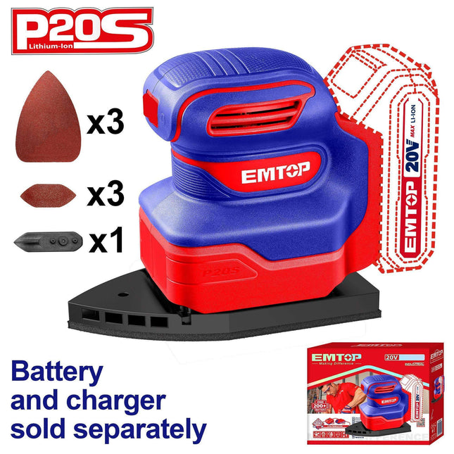 EMTOP ELPS2014 Cordless Palm Sander