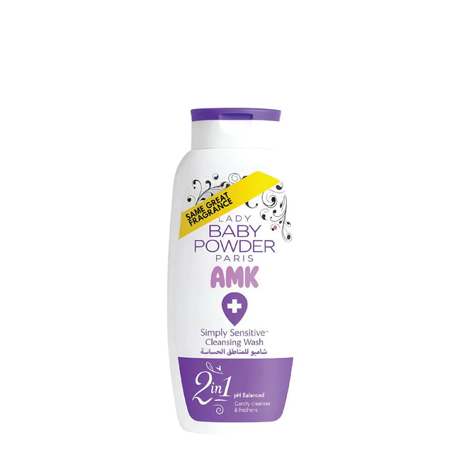 AMK Paris Baby Powder Cleansing Wash 250ml Sensitive Skin