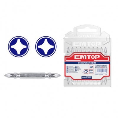  EMTOP Double-Ended Magnetic Screwdriver Bits Set - PH2 × 65mm