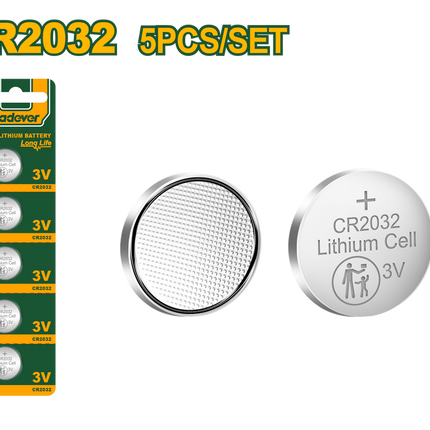  Jadever Lithium Coin Cell Battery (CR2032 – Pack of 5)