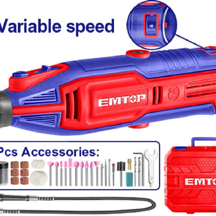 EMTOP Mini Grinder 130W with 129 Accessories
