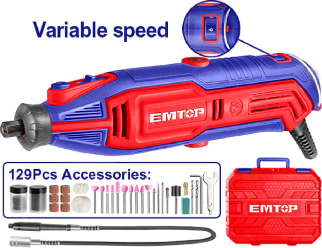 EMTOP Mini Grinder 130W with 129 Accessories