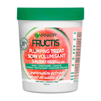Garnier Fructis Plumping Treat 3-in-1 Hair Mask 400ml