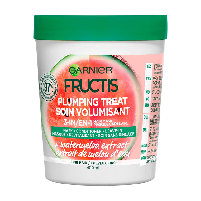 Garnier Fructis Plumping Treat 3-in-1 Hair Mask 400ml