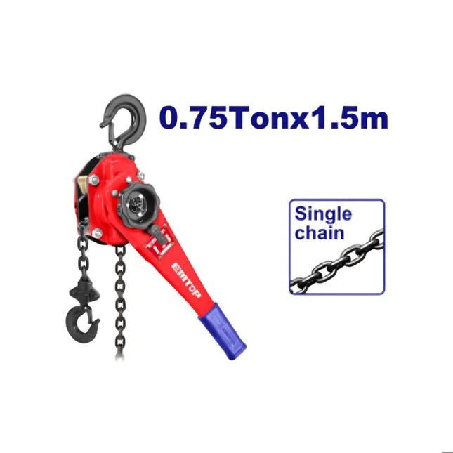 EMTOP ECBK2075  Lever Hoist 0.75 Ton