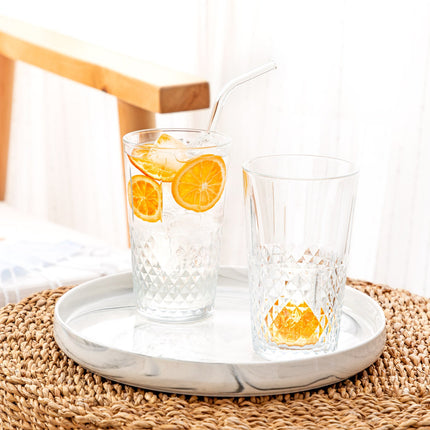 Calisto 4-Piece Beverage Glass Set with Cut Decoration