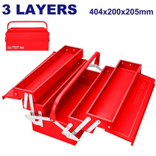 صندوق عدة معدني ثلاثي الطبقات بحجم صغير EMTOP ETBXS0301 صندوق عدة معدني ثلاثي الطبقات بحجم صغير EMTOP ETBXS0301