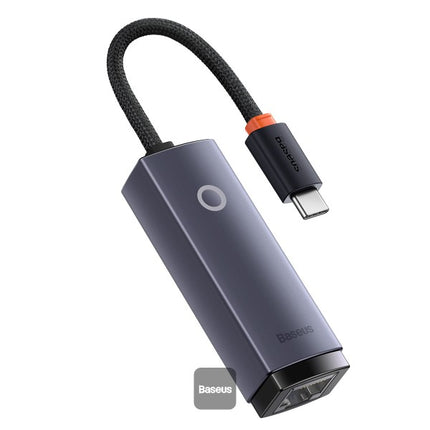 محول شبكة باسوس لايت سيريس (Baseus Lite Series) من Type-C إلى RJ45 - منفذ إيثرنت LAN - اتصال شبكة سلكي عالي السرعة ومستقر - تشغيل مباشر دون تعريف - هيكل من سبيكة الألمنيوم - متوافق مع اللابتوب، التابلت، ونينتندو سويتش
