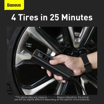 مضخة هواء باسوس سوبر ميني (Baseus Super Mini) - ضاغط هواء محمول للإطارات - شاشة رقمية ذكية لعرض الضغط - ميزة الإيقاف التلقائي - محرك طاقة عالي السرعة - منفاخ طوارئ مدمج للسيارات والدراجات