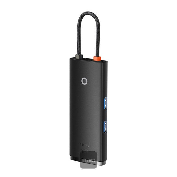 Baseus Lite Series 6-Port Type-C Multifunctional Hub - 4K HDMI Output - 2x USB 3.0 High-Speed Ports - 100W USB-C PD Charging - SD and TF Card Reader - Plug and Play - Compact Lightweight Design