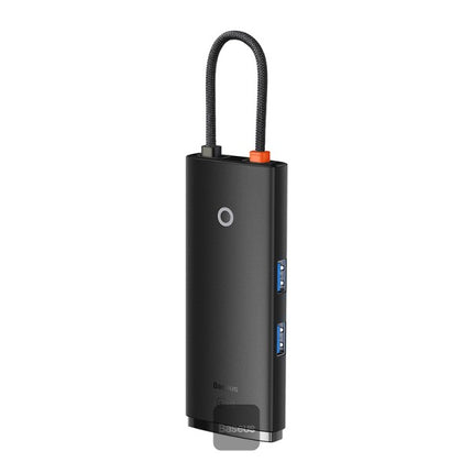 Baseus Lite Series 6-Port Type-C Multifunctional Hub - 4K HDMI Output - 2x USB 3.0 High-Speed Ports - 100W USB-C PD Charging - SD and TF Card Reader - Plug and Play - Compact Lightweight Design