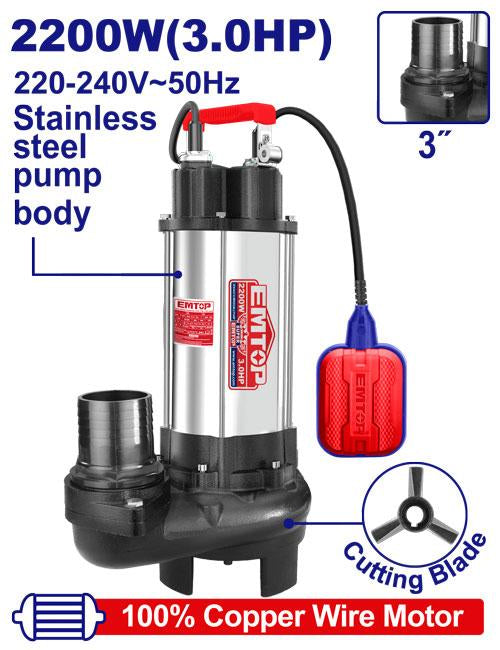 Sewage Submersible Pump 2200W