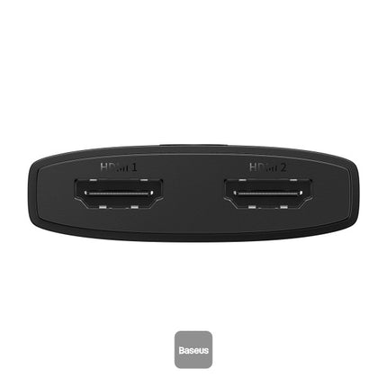 Baseus AirJoy Series 2-in-1 Bidirectional HDMI Switch - 4K @ 60Hz Ultra HD Resolution - One-Key Quick Switching - Plug and Play Design - Bi-Directional High Speed Splitter for Gaming Consoles PC and TV