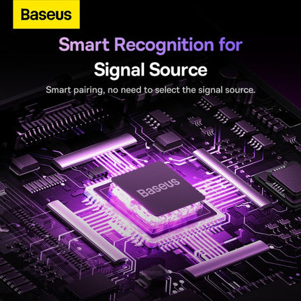 Baseus AirJoy Series 2-in-1 Bidirectional HDMI Switch - 4K @ 60Hz Ultra HD Resolution - One-Key Quick Switching - Plug and Play Design - Bi-Directional High Speed Splitter for Gaming Consoles PC and TV