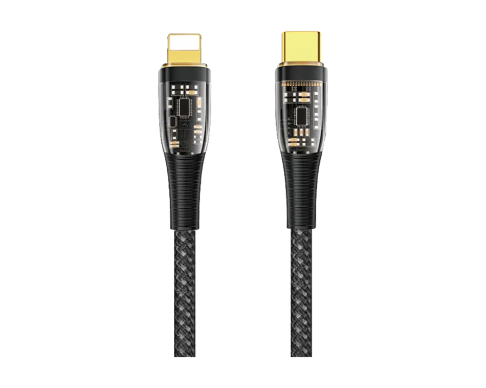 كابل شحن سريع TM01 من Type-C إلى Lightning 20W PD كابل شحن سريع TM01 من Type-C إلى Lightning 20W PD