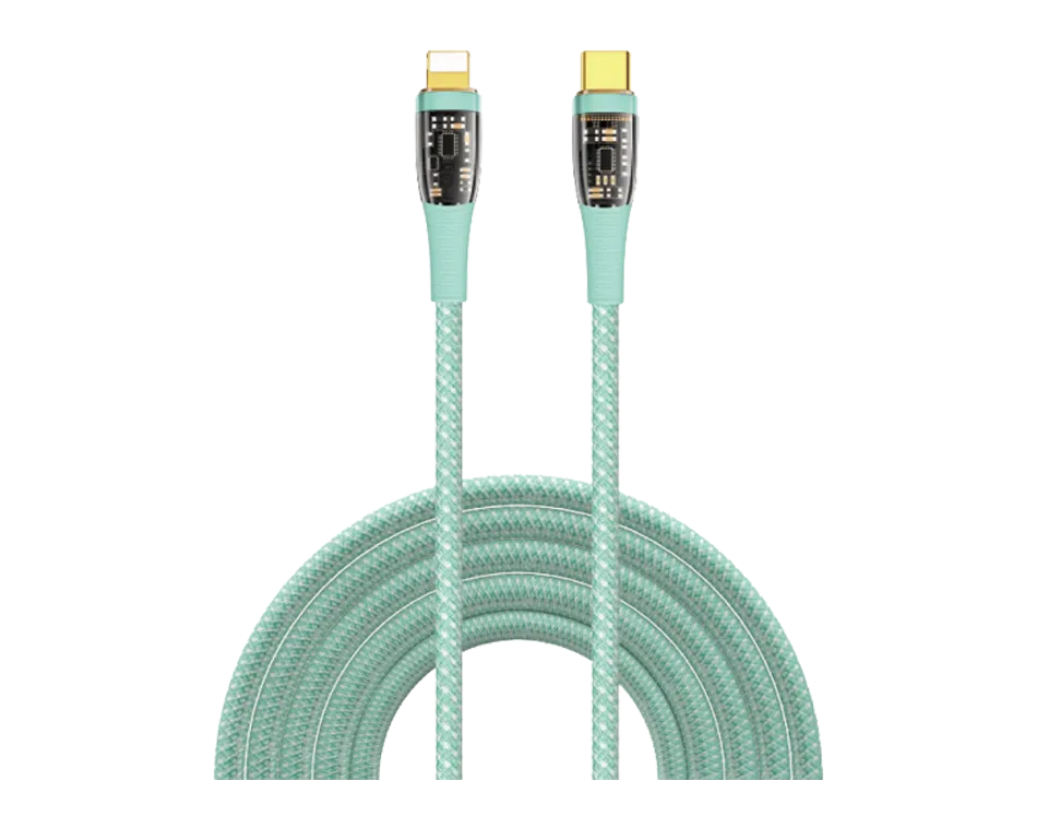 كابل شحن سريع TM01 من Type-C إلى Lightning 20W PD كابل شحن سريع TM01 من Type-C إلى Lightning 20W PD