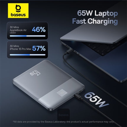 Baseus Blade2 Ultra-Thin Fast Charging Power Bank - 12,000mAh Capacity - 65W Power Delivery - Intelligent Digital Display - Dual USB-C Ports - Portable Laptop and Smartphone Battery Pack