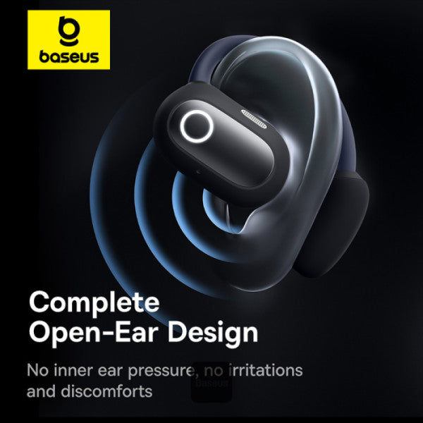 Baseus Eli Sport 1 Open-Ear Wireless Earbuds - Air Conduction Technology - 30 Hours Playtime - IPX4 Waterproof - Dual-Mic ENC for Clear Calls - Includes Detachable Neckband Baseus Eli Sport 1 Open-Ear Wireless Earbuds - Air Conduction Technology - 30 Hours Playtime - IPX4 Waterproof - Dual-Mic ENC for Clear Calls - Includes Detachable Neckband