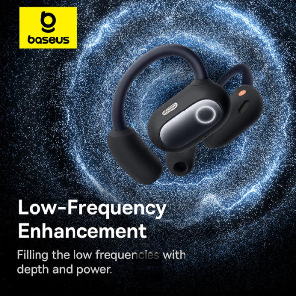 Baseus Eli Sport 1 Open-Ear Wireless Earbuds - Air Conduction Technology - 30 Hours Playtime - IPX4 Waterproof - Dual-Mic ENC for Clear Calls - Includes Detachable Neckband Baseus Eli Sport 1 Open-Ear Wireless Earbuds - Air Conduction Technology - 30 Hours Playtime - IPX4 Waterproof - Dual-Mic ENC for Clear Calls - Includes Detachable Neckband