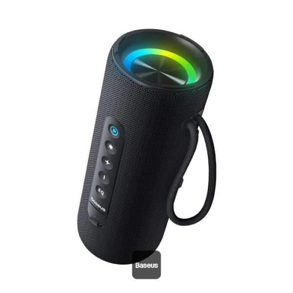 Baseus Aequr VO20 Bluetooth Speaker - 15W Loud Stereo Sound - Deep Bass Performance - Ambient RGB Lighting - Bluetooth 5.3 - 15 Hours Playtime - Portable Wireless Design