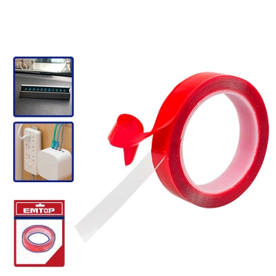 شريط لاصق دبل فيس شفاف – 2 متر EMTOP EMPN9K19 شريط لاصق دبل فيس شفاف – 2 متر EMTOP EMPN9K19