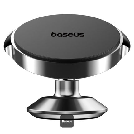 Baseus Small Ears Series Magnetic Car Phone Holder - Vertical Adhesive Type Dashboard Mount - 360 Degree Rotatable Head - Powerful Magnetic Suction - Compact Minimalist Design - Universal Smartphone Compatibility