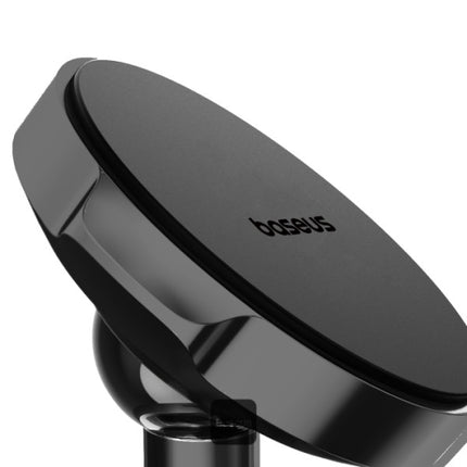 Baseus Small Ears Series Magnetic Car Phone Holder - Vertical Adhesive Type Dashboard Mount - 360 Degree Rotatable Head - Powerful Magnetic Suction - Compact Minimalist Design - Universal Smartphone Compatibility