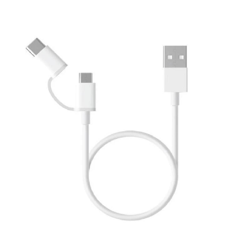 Original Xiaomi 2-in-1 USB Cable (Micro-USB to Type-C) - 100cm Length - Fast Charging & Data Sync Original Xiaomi 2-in-1 USB Cable (Micro-USB to Type-C) - 100cm Length - Fast Charging & Data Sync