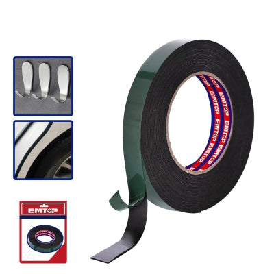 EMTOP EMPN8K19 Black Double-Sided Tape – 1M