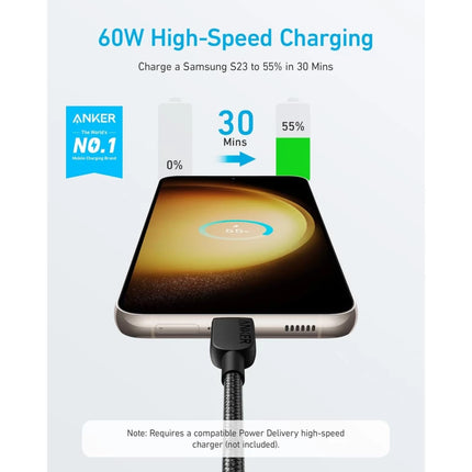 كابل Anker 310 USB-C إلى USB-C — شحن سريع 60W 