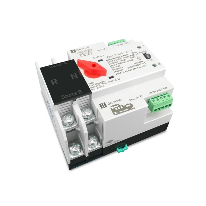 Automatic Transfer Switch (ATS) 2-Pole 100A - Single Phase Dual Power Transfer Automatic Transfer Switch (ATS) 2-Pole 100A - Single Phase Dual Power Transfer