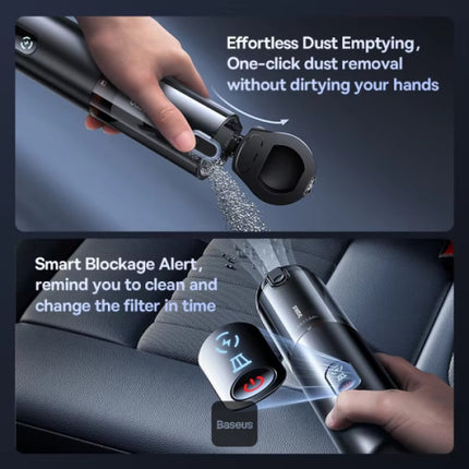 مكنسة سيارة باسوس A5 اللاسلكية - قوة شفط 16,000 باسكال - تصميم محمول بدون أسلاك - شاشة LED ذكية - نظام فلترة عالي الكفاءة - مكنسة يدوية للسيارة والمنزل