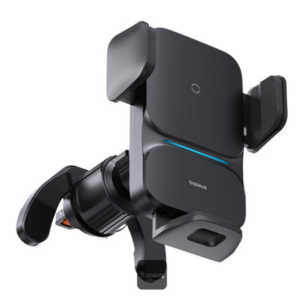 Baseus Wisdom Auto-Alignment Car Air Vent Mount Wireless Charger - Qi 15W Fast Charging - Smart Electric Clamping - Automatic Coil Alignment - Single-Hand Operation - Multiple Safety Protections
