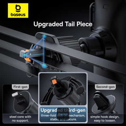 Baseus Wisdom Auto-Alignment Car Air Vent Mount Wireless Charger - Qi 15W Fast Charging - Smart Electric Clamping - Automatic Coil Alignment - Single-Hand Operation - Multiple Safety Protections