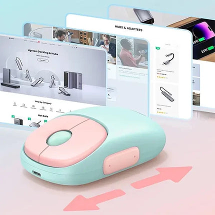 Ugreen MU102 Wireless Mouse 4000 DPI USB-C Pink